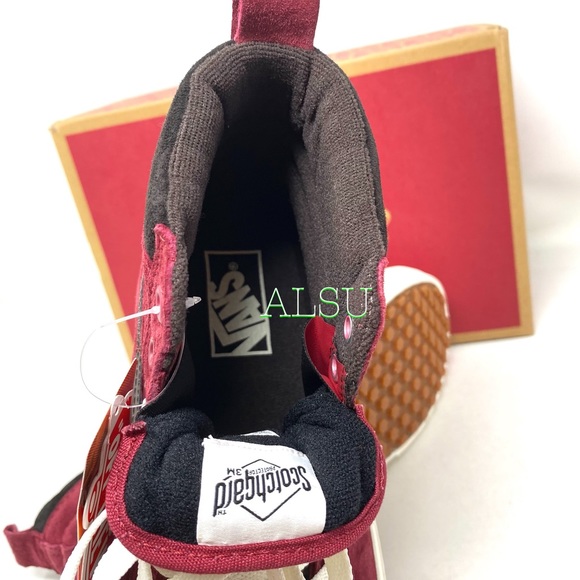 VANS SK8-HI MTE Suede Burgundy Red High Top Hiking Shoes Boots Women VN0A4BV7XKL - Picture 10 of 11